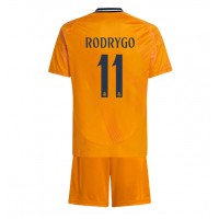 Camisa de time de futebol Real Madrid Rodrygo Goes #11 Replicas 2º Equipamento Infantil 2024-25 Manga Curta (+ Calças curtas)